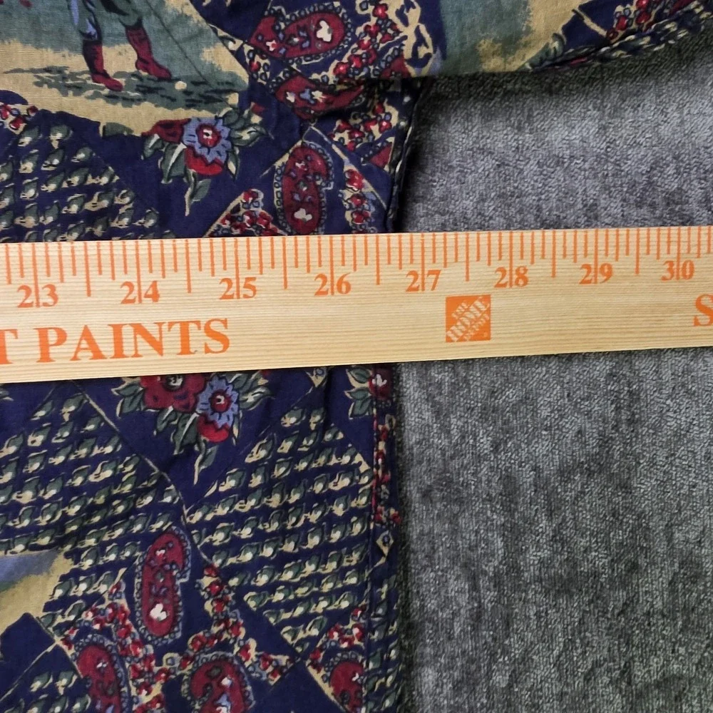Vtg Salty Dog Gant Golf Button Up Mens XL Loop Collar Allover Multicolor Poplin